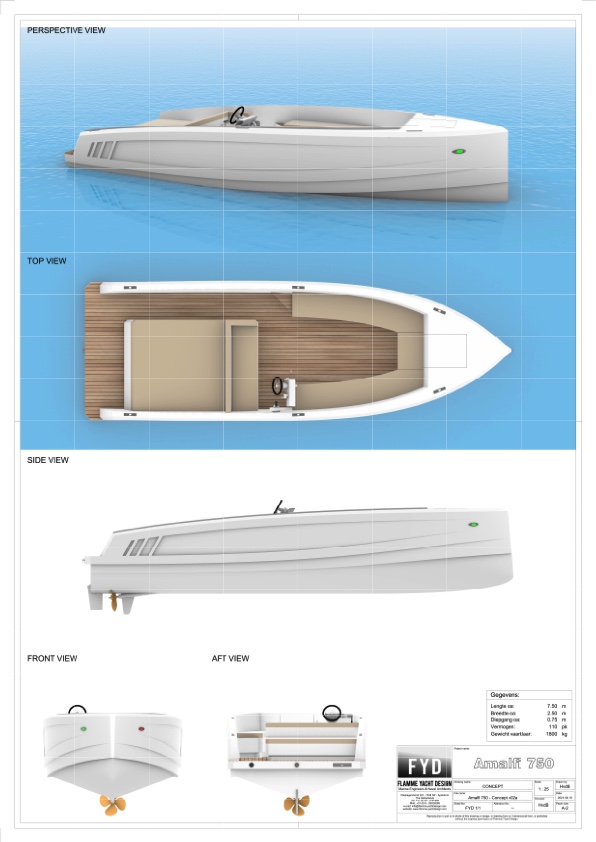 Ontwerp — technische tekening Amalfi 760